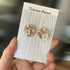 Crystal Embroidery Earrings (Round)