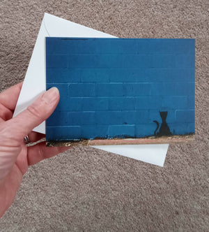 Blue cat - card