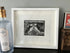 A Couple of Billing Puffins Framed Lino Cut Print