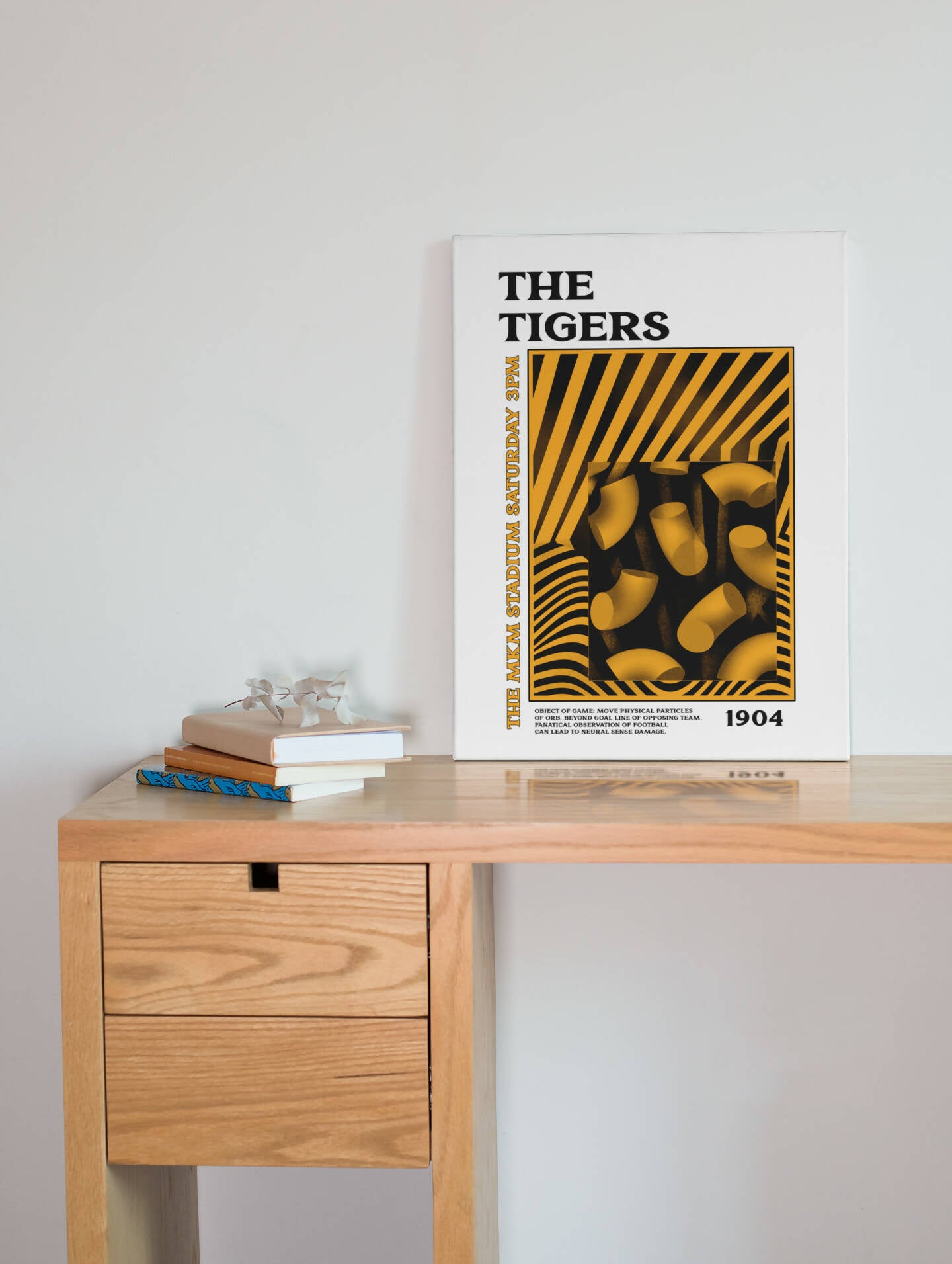 Hull City Art Print PSYCHEDELIC Design in White