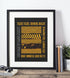 Hull City Art Print TIGERS TIGERS LYRICS Design in Black
