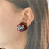 Crystal Embroidery Earrings (Round)
