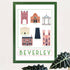 Beverley Landmarks Travel Poster