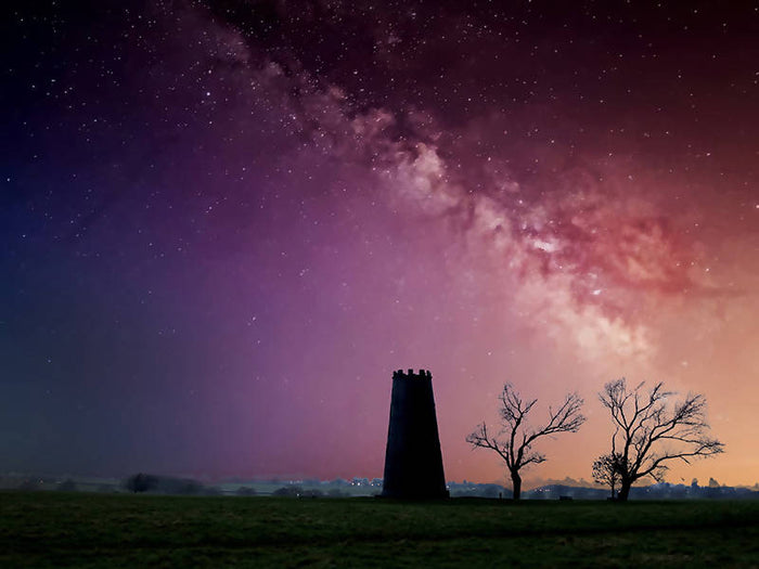 Black Mill under the Milky Way, Landscape