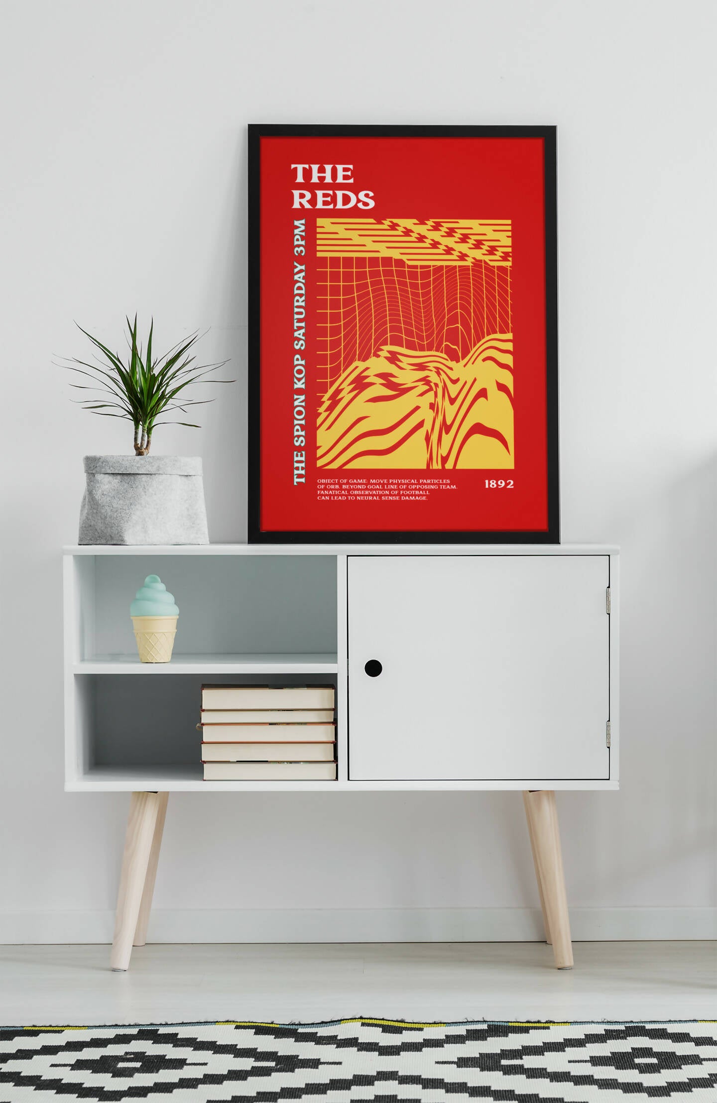 Liverpool Art Print PSYCHEDELIC Design in Red