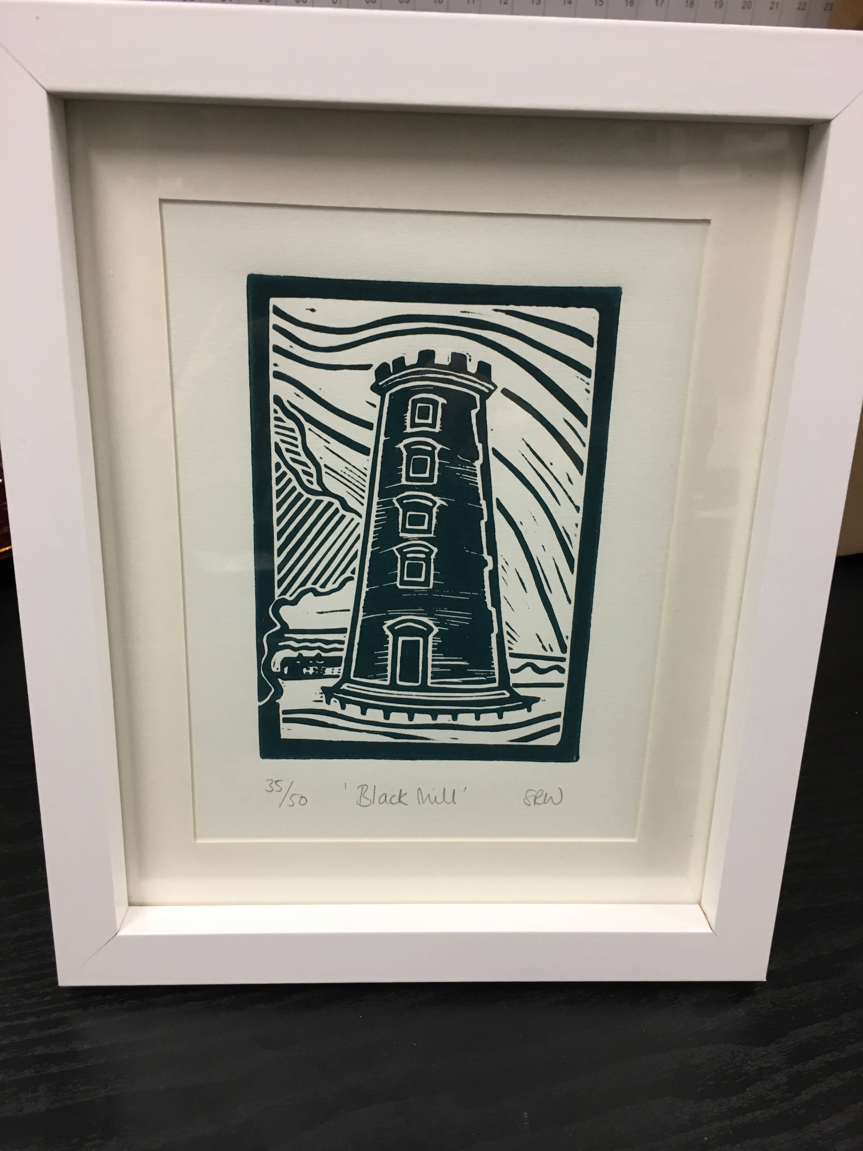 Black Mill - Beverley Framed Lino Cut Print