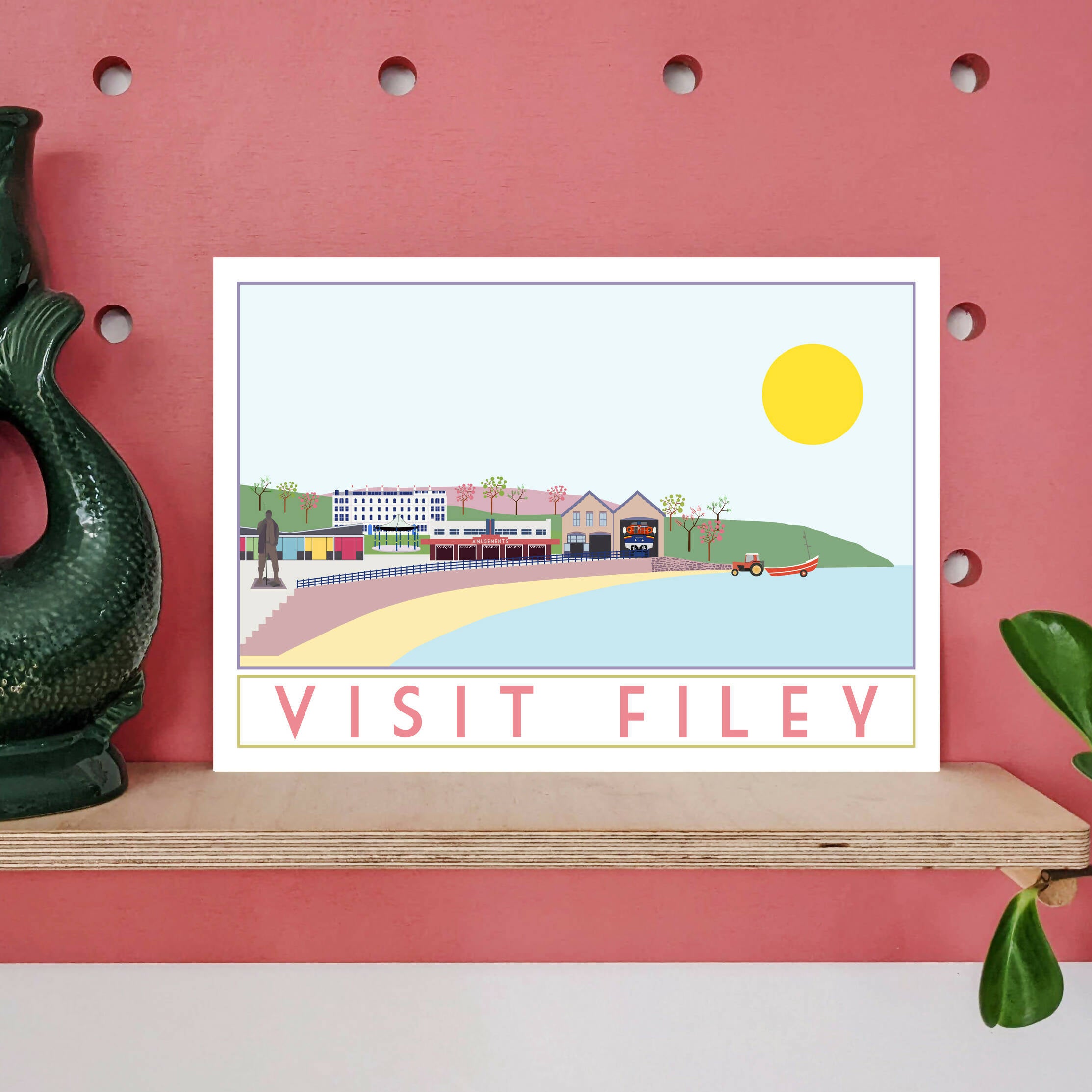 Filey Travel Poster