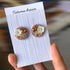 Crystal Embroidery Earrings (Small circle)