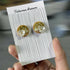Crystal Embroidery Earrings (Small circle)