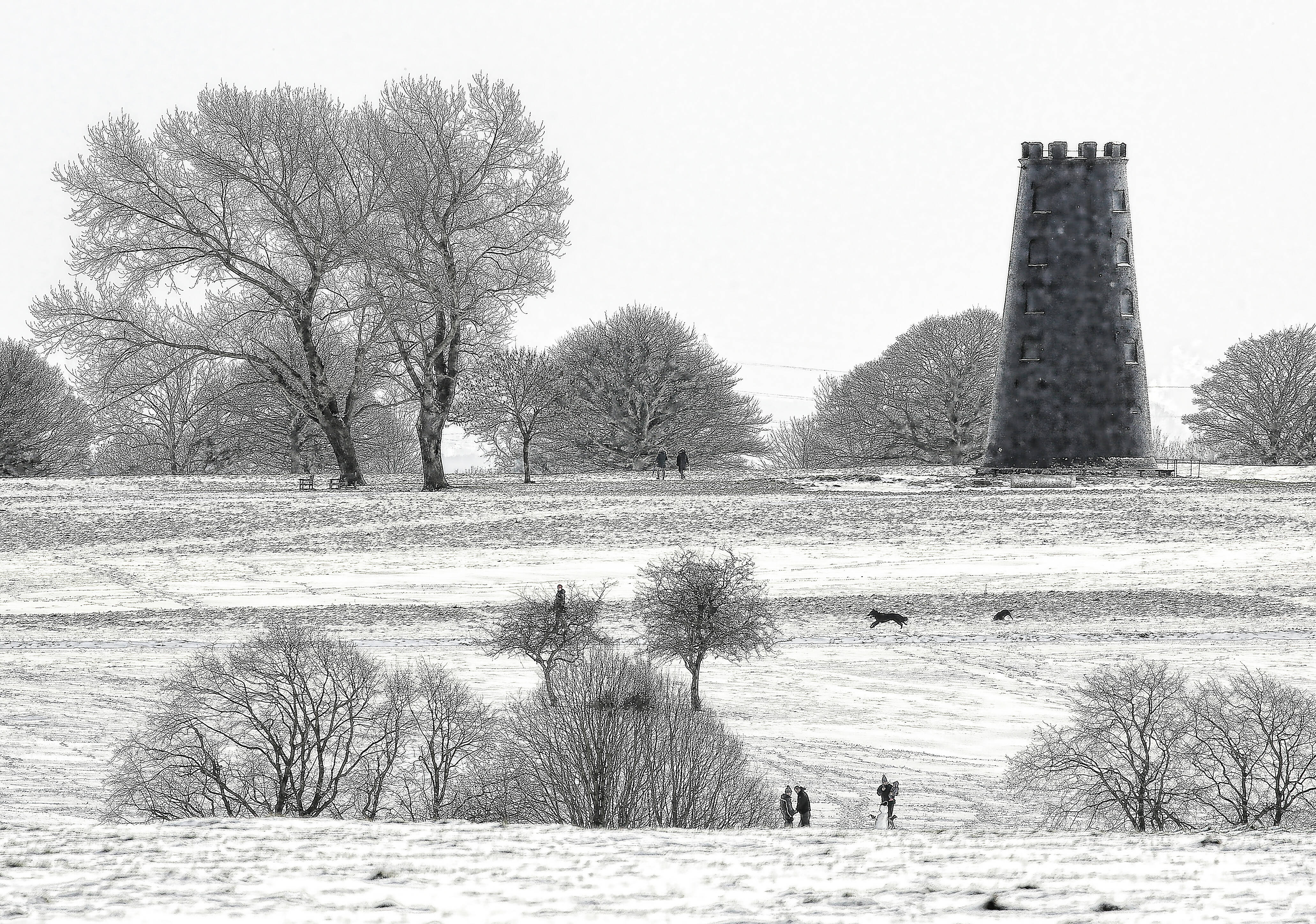 Snow fun near Beverley Black Mill