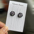 Crystal Embroidery Earrings (Hexagon)