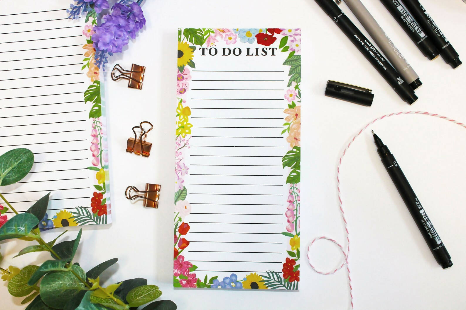 Floral To Do List, Tear Off Sheets