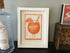 Aperol Drink Framed Lino Cut Print