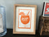 Aperol Drink Framed Lino Cut Print