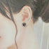 Crystal Embroidery Earrings (Hexagon)