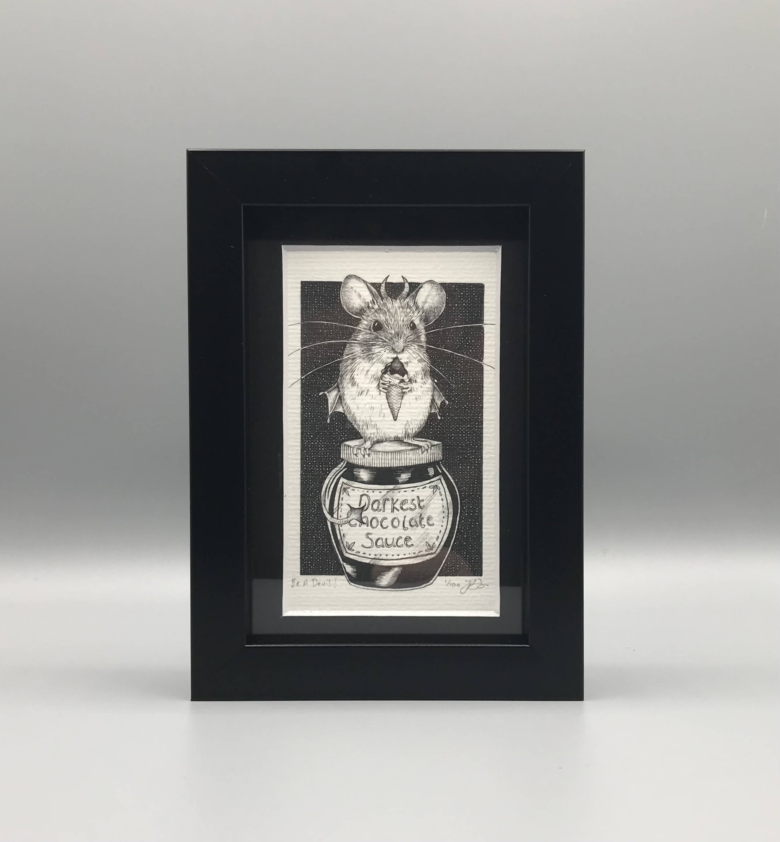 Be A Devil! - Framed Limited Edition print by Jenny Davies