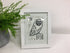 Perching Owl Framed Lino Cut Print