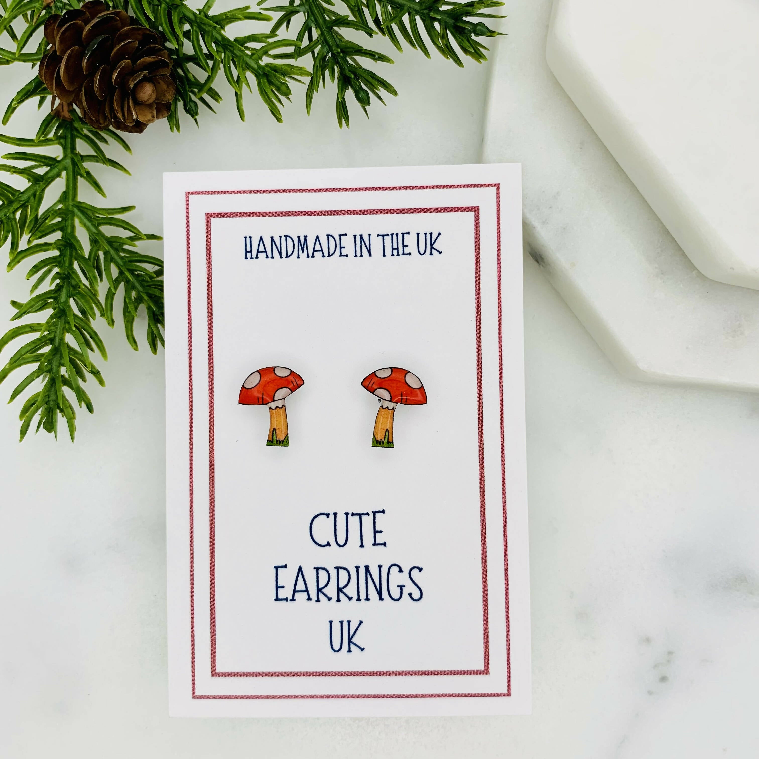 Toadstool/Mushroom Stud Earrings