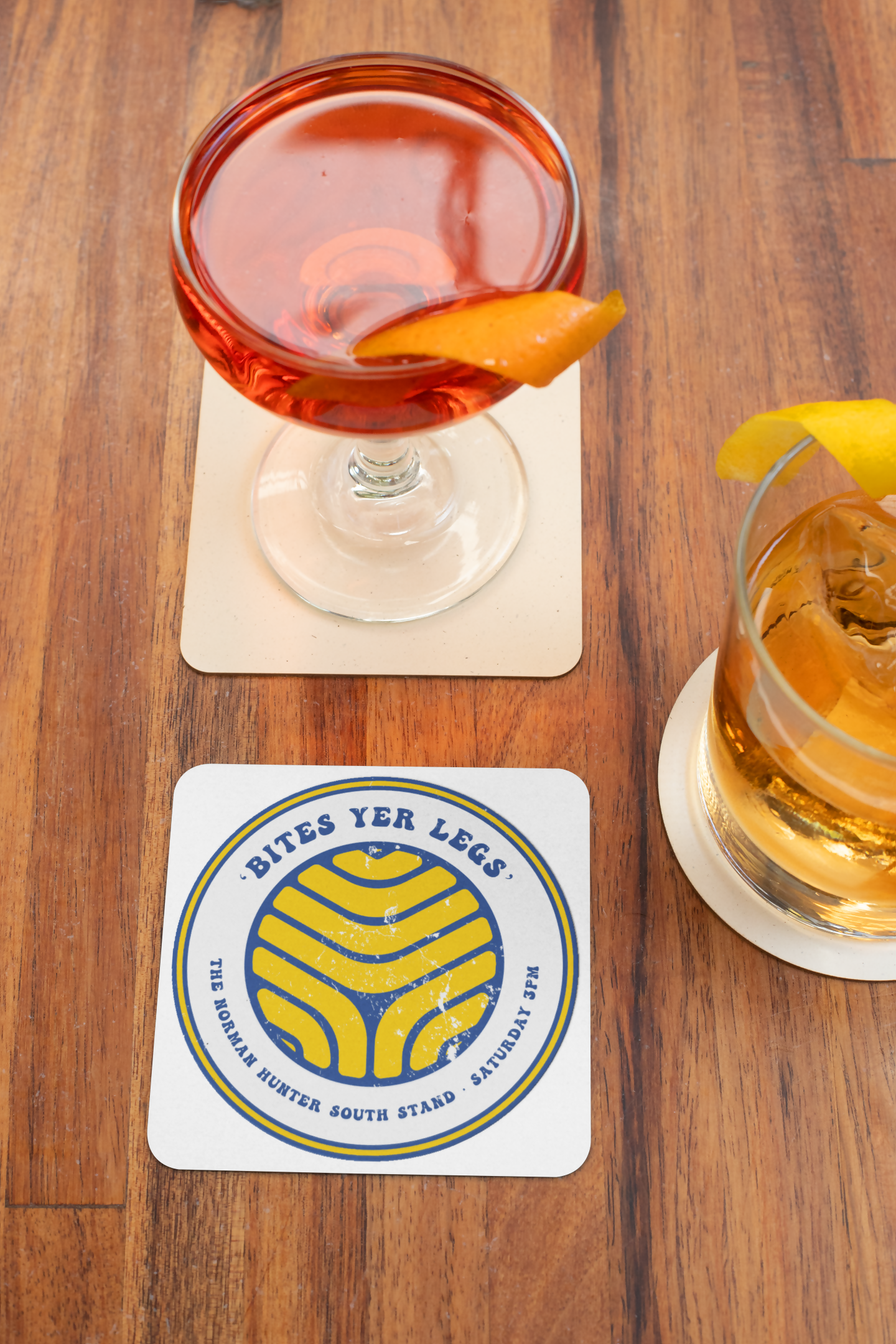 Leeds Utd Coaster BOOMERANG Design