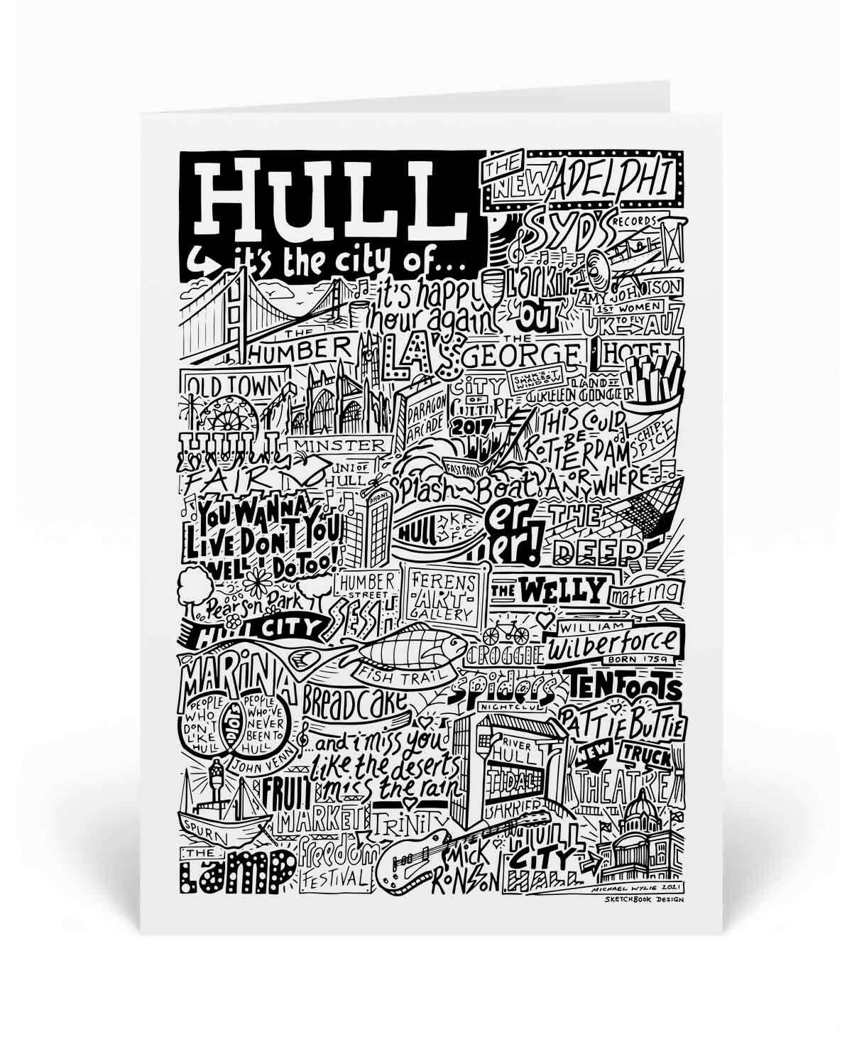 Hull Landmarks Greeting | Song-Inspired Art | Art & Soul