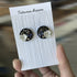Crystal Embroidery Earrings (Small circle)