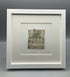 Mouse Box (O/VE 1)- framed handmade dry point print with chine colle vintage sheet music - by Jenny Davies