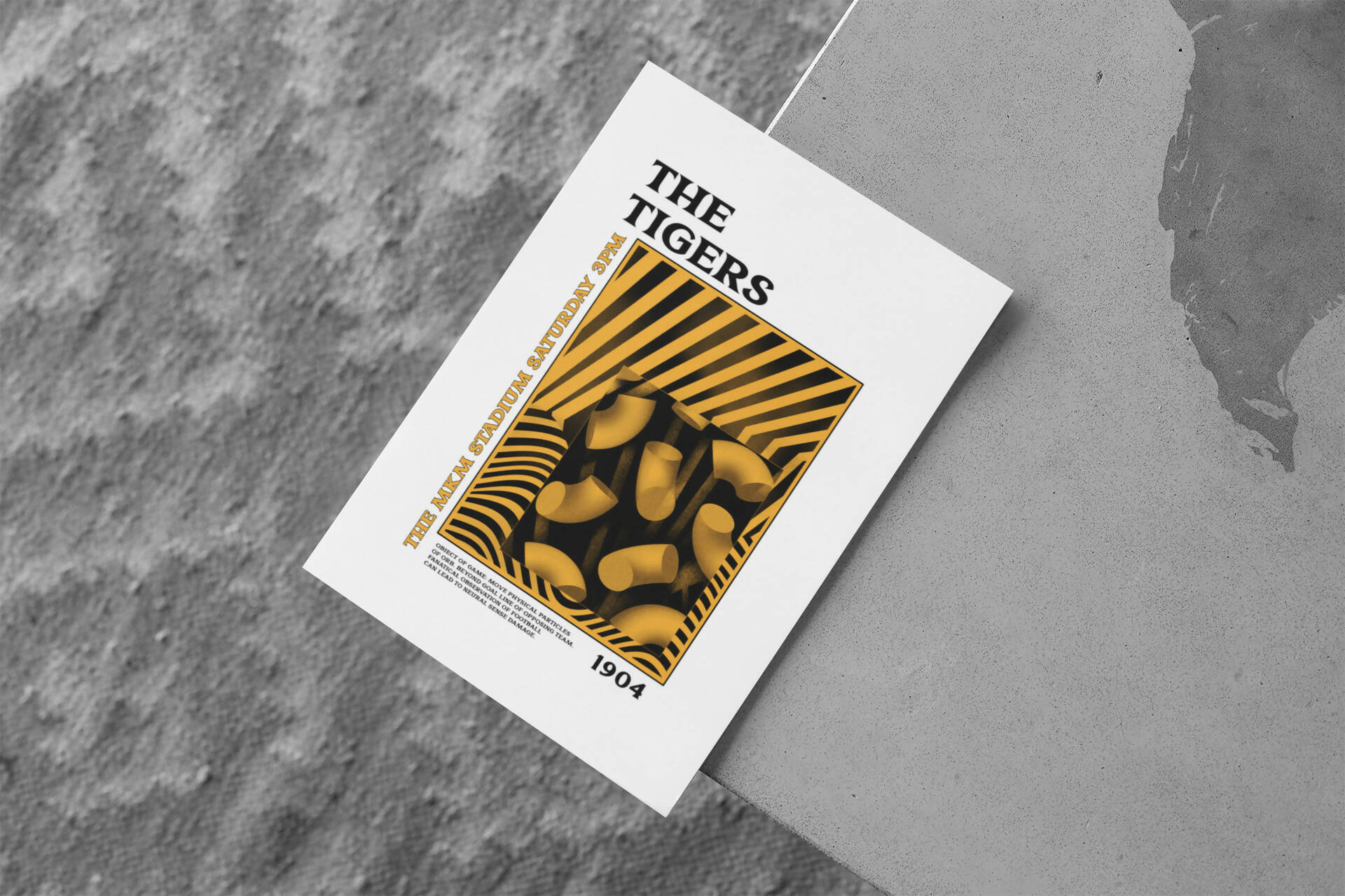 Hull City Art Print PSYCHEDELIC Design in White