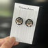 Crystal Embroidery Earrings (Small circle)