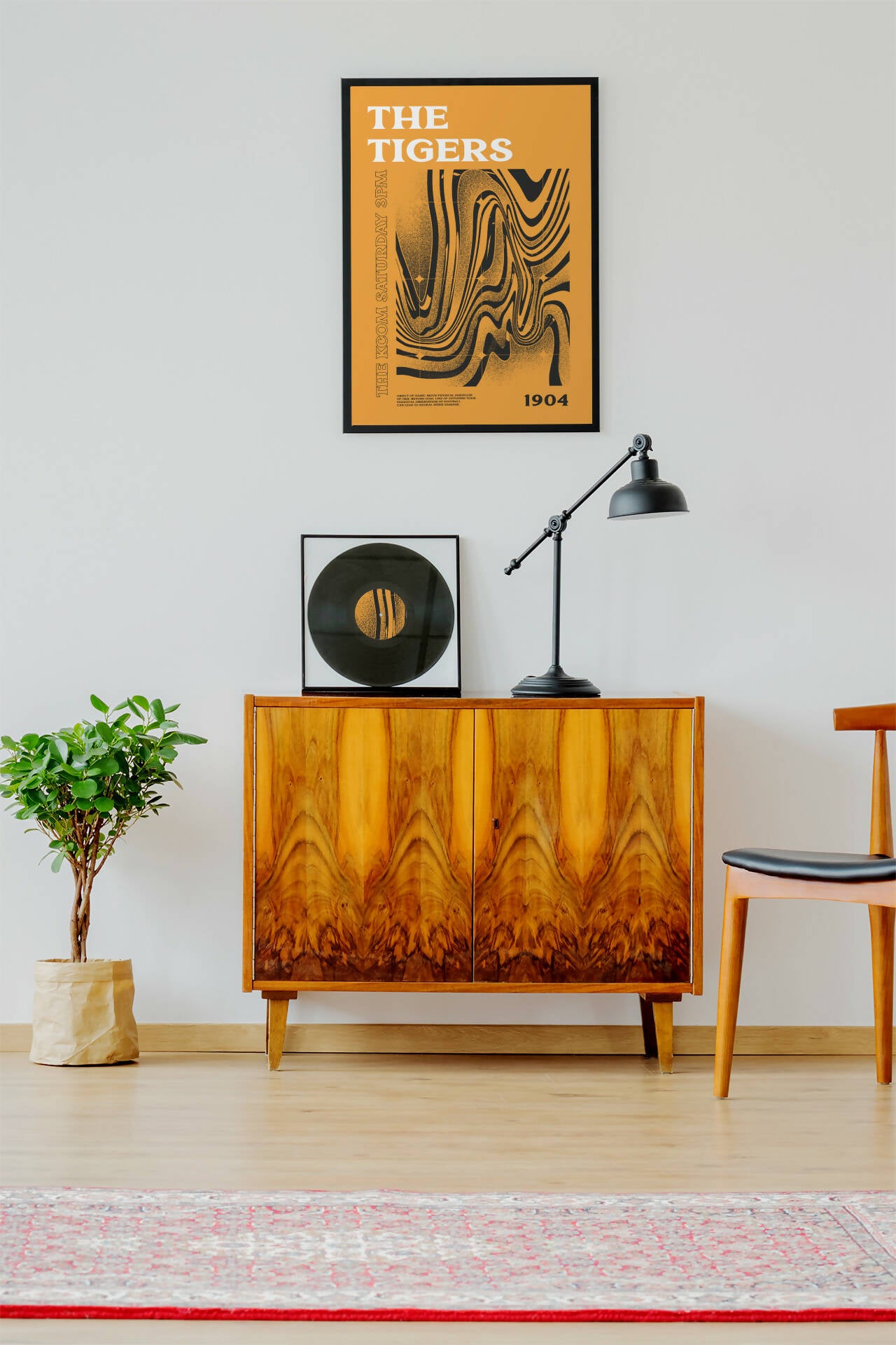 Hull City Art Print PSYCHEDELIC Design in Amber