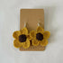 Sunflower Crochet Drop Earrings