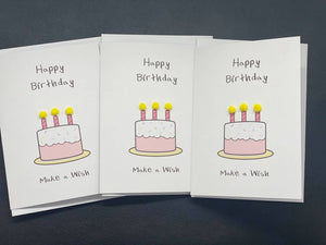 Make a Wish Birthday - Pom Pom greeting card