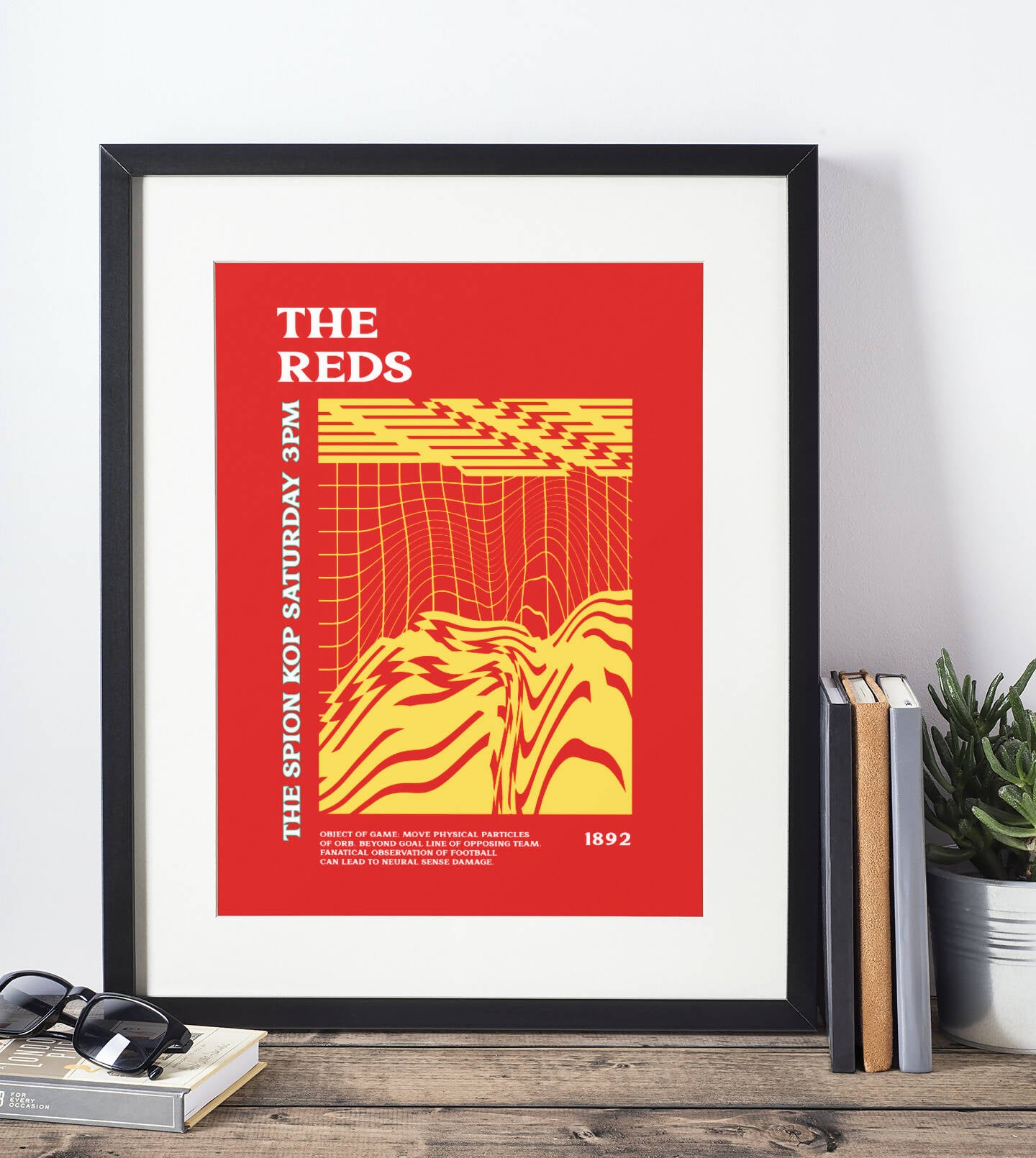 Liverpool Art Print PSYCHEDELIC Design in Red