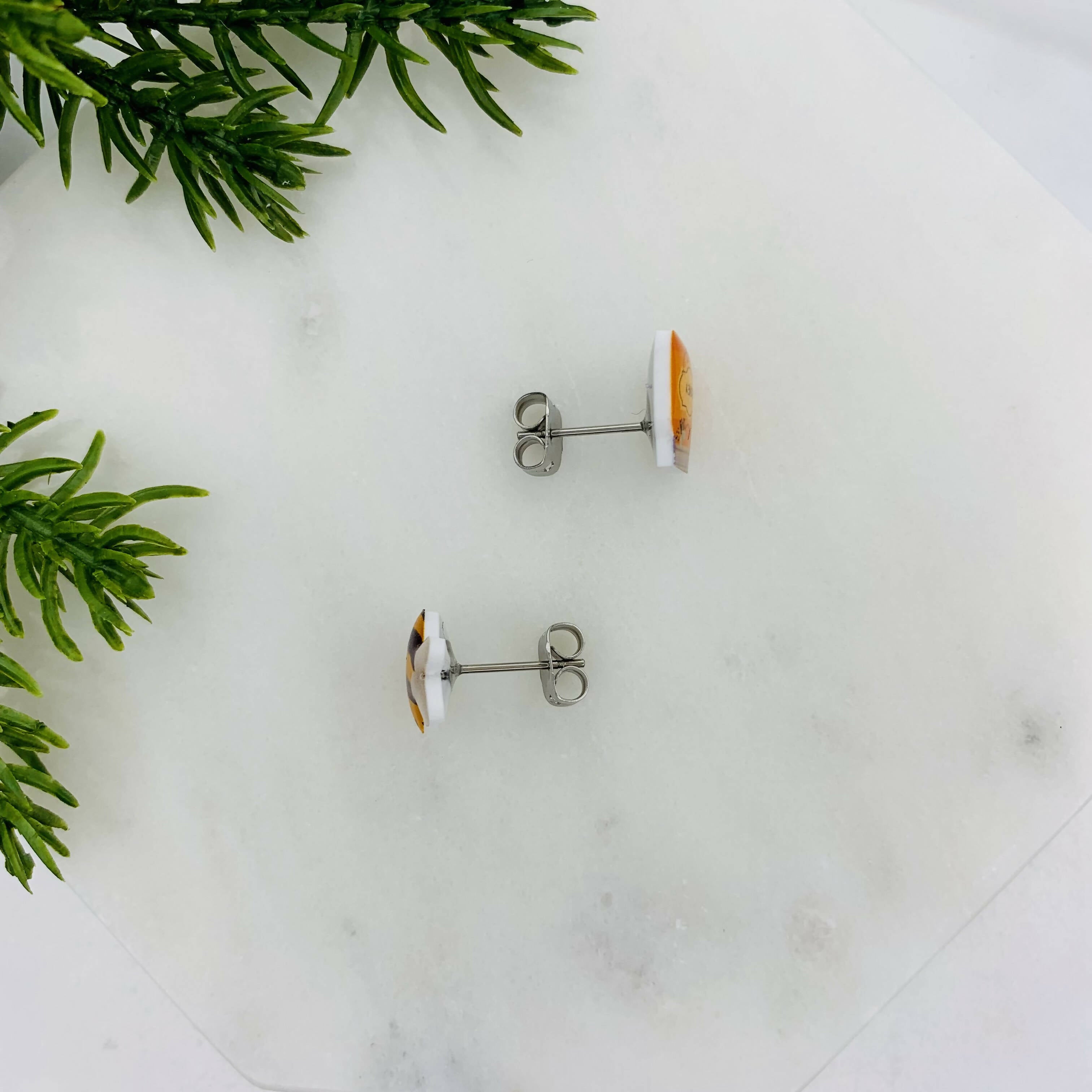 Cute Bee & Honey Pot Mismatched Stud Earrings | Art & Soul