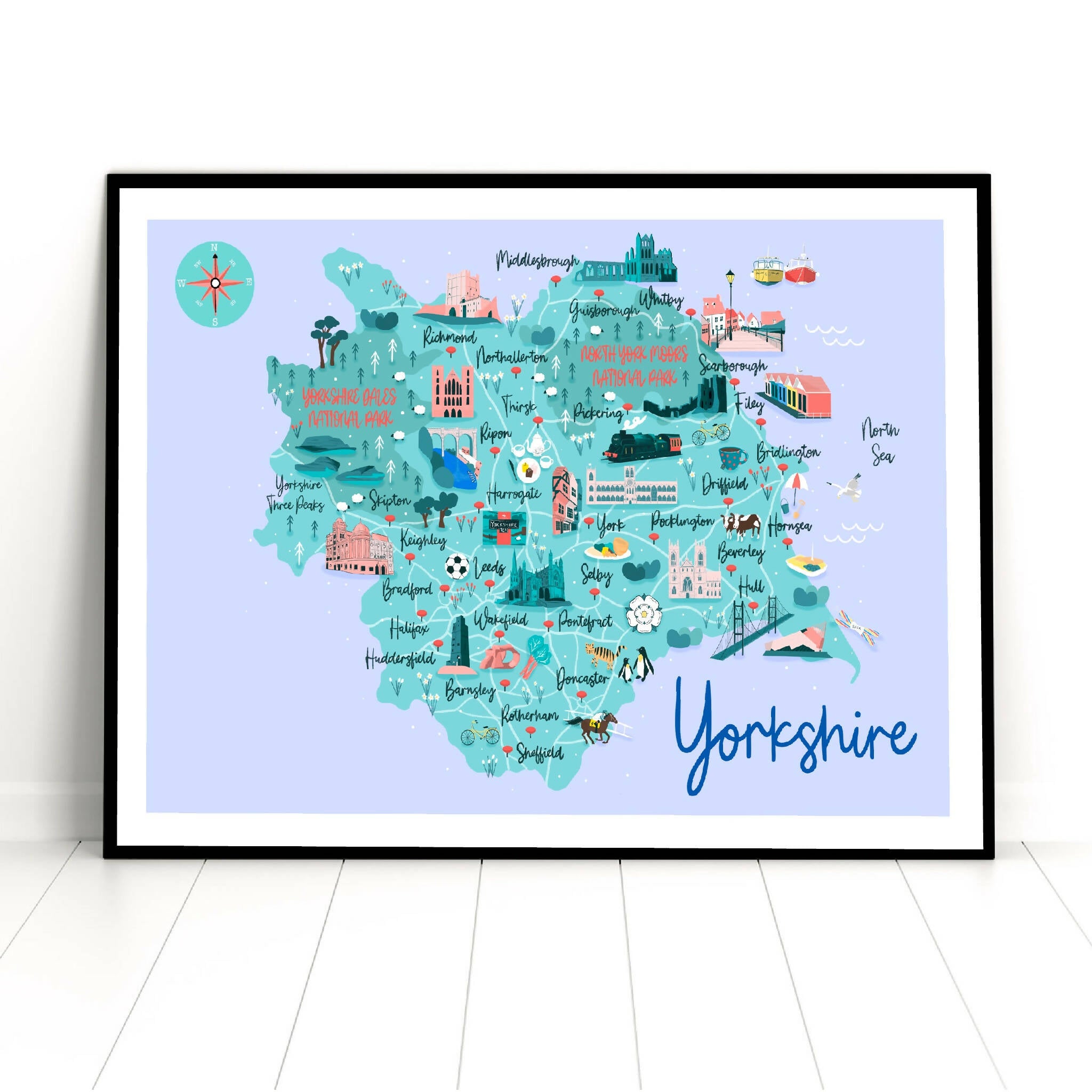 Yorkshire Art Print - A3 Giclée Artwork | Art & Soul