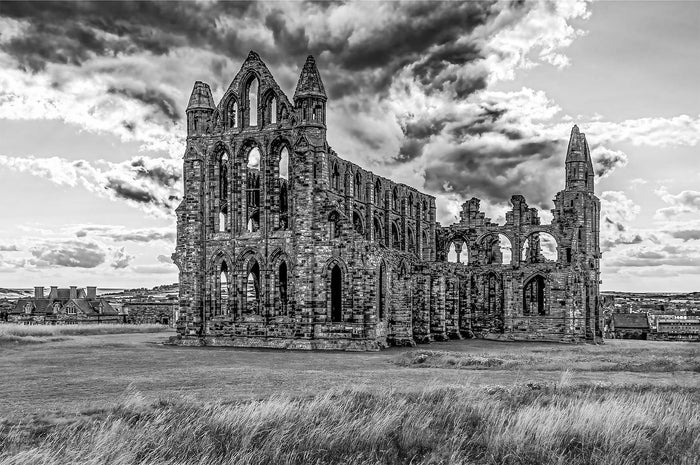 Whitby Abbey Black and White Photograph