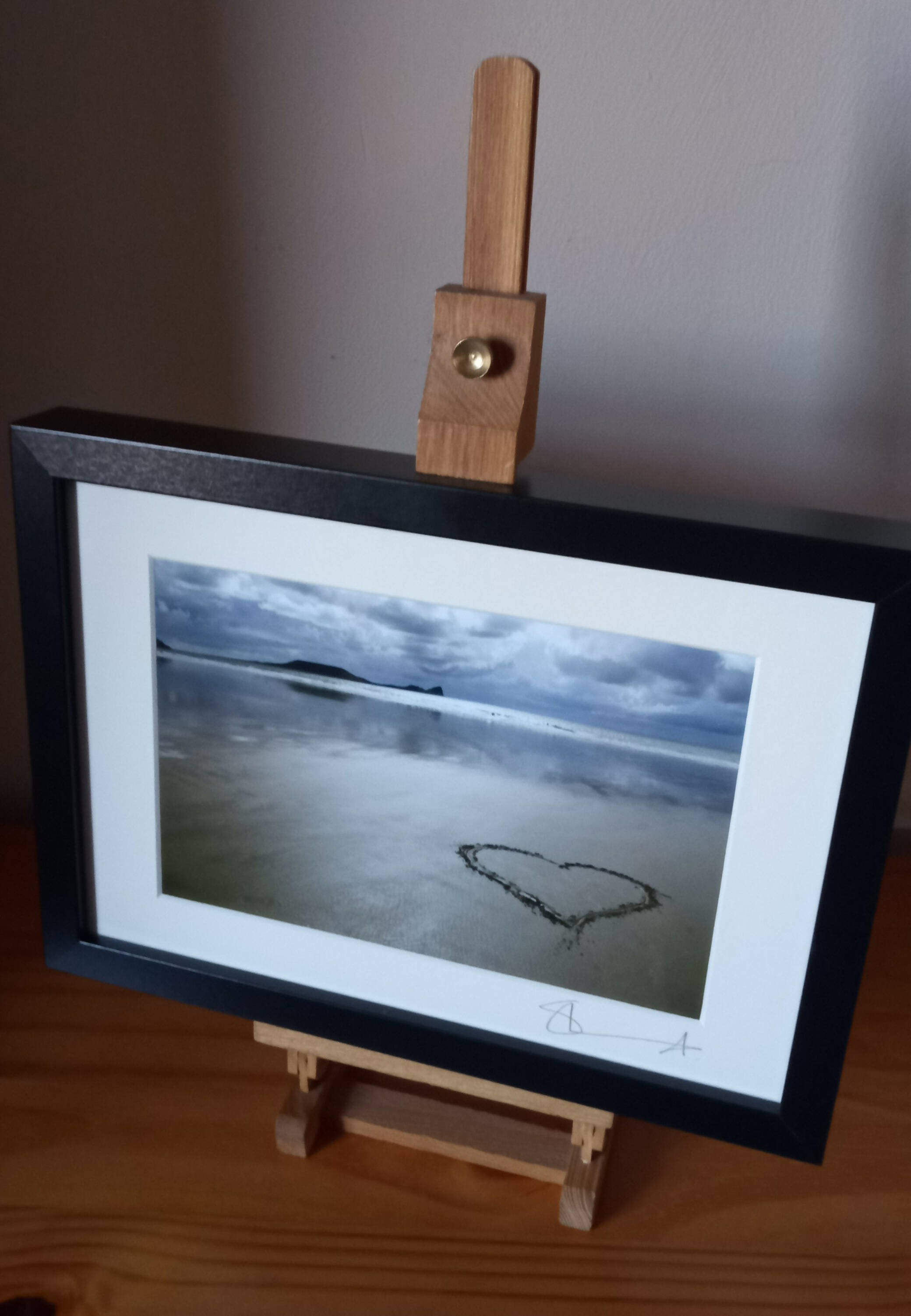 Rhossili Bay Love Heart (A4 Frame)