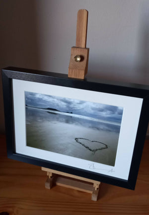 Rhossili Bay Love Heart (A4 frame)