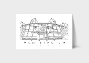 Hull City MKM Stadium Illustration Print