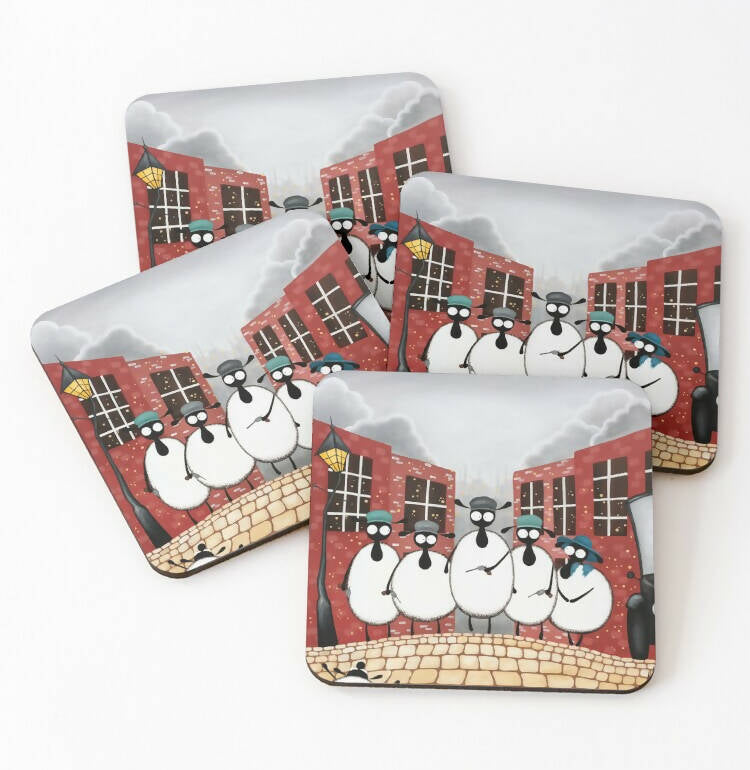 Bleaty Blinders Coaster | Quirky Sheep Art for Your Table | Art & Soul