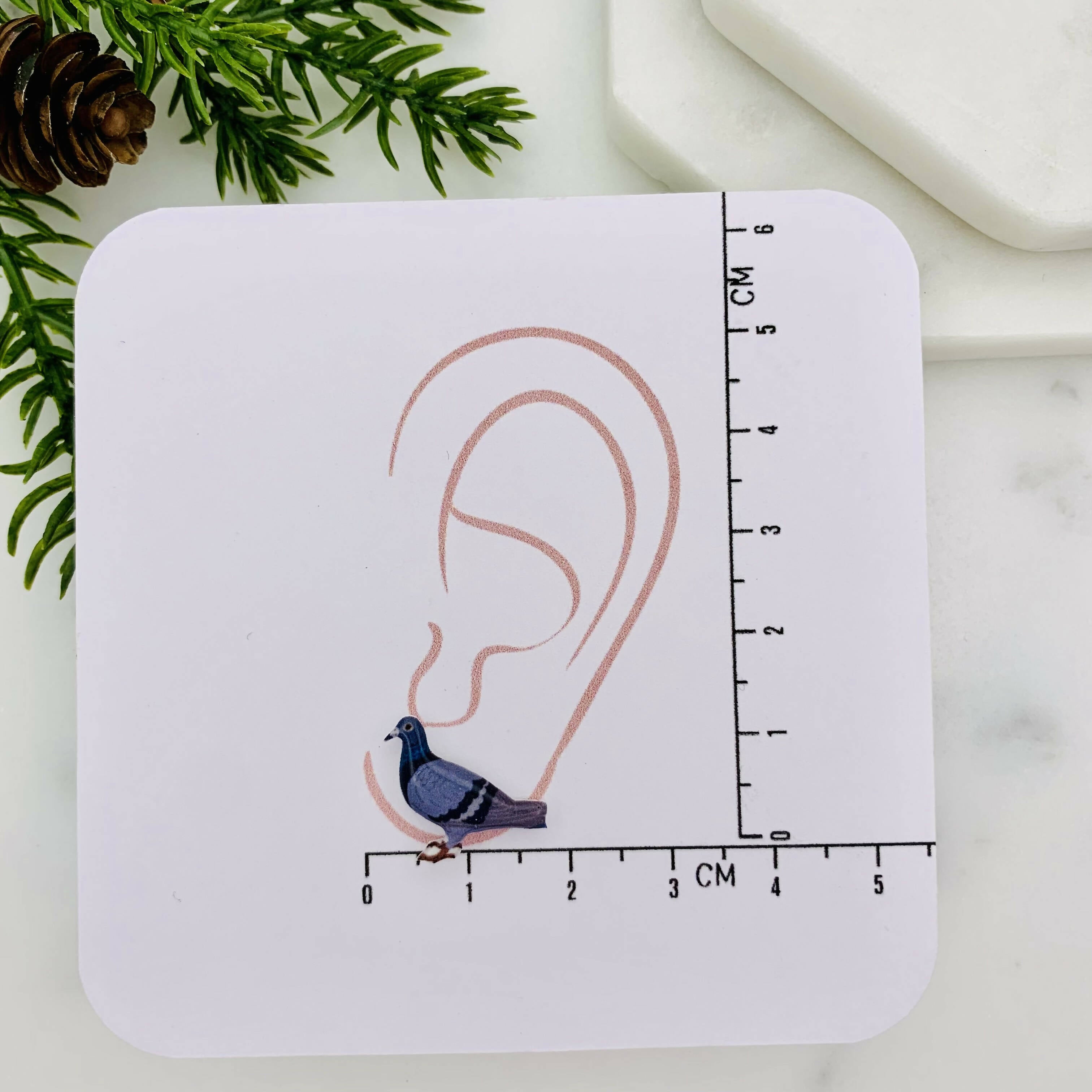 Adorable Pigeon Stud Earrings - Handmade Joy | Art & Soul