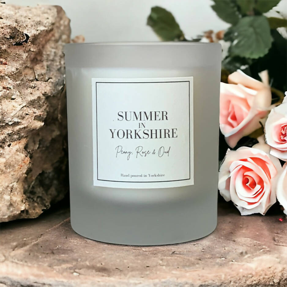 Summer in Yorkshire Peony & Oud Candle - 150g | Art & Soul