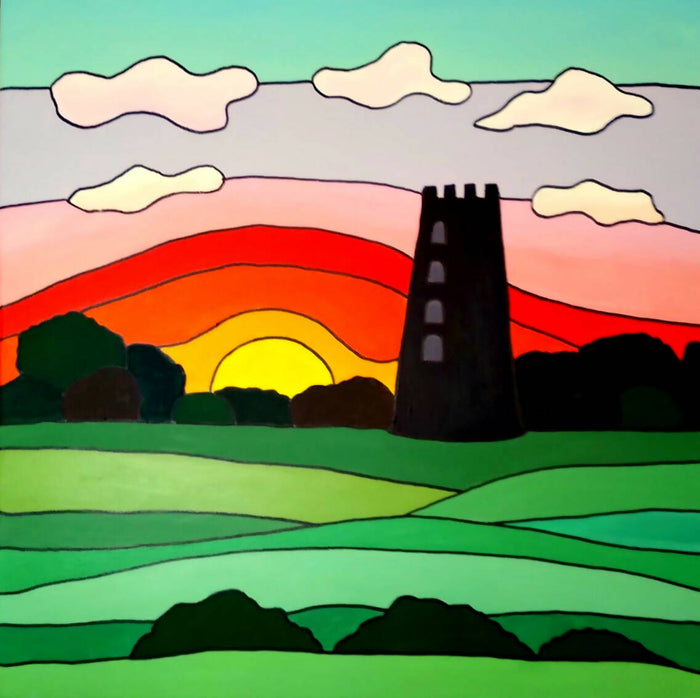 Greetings card - Sunset at Black Mill, Beverley