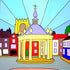 Colourful print of The Market Cross in Beverley.