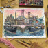 Detailed painting of Hull's landmarks.