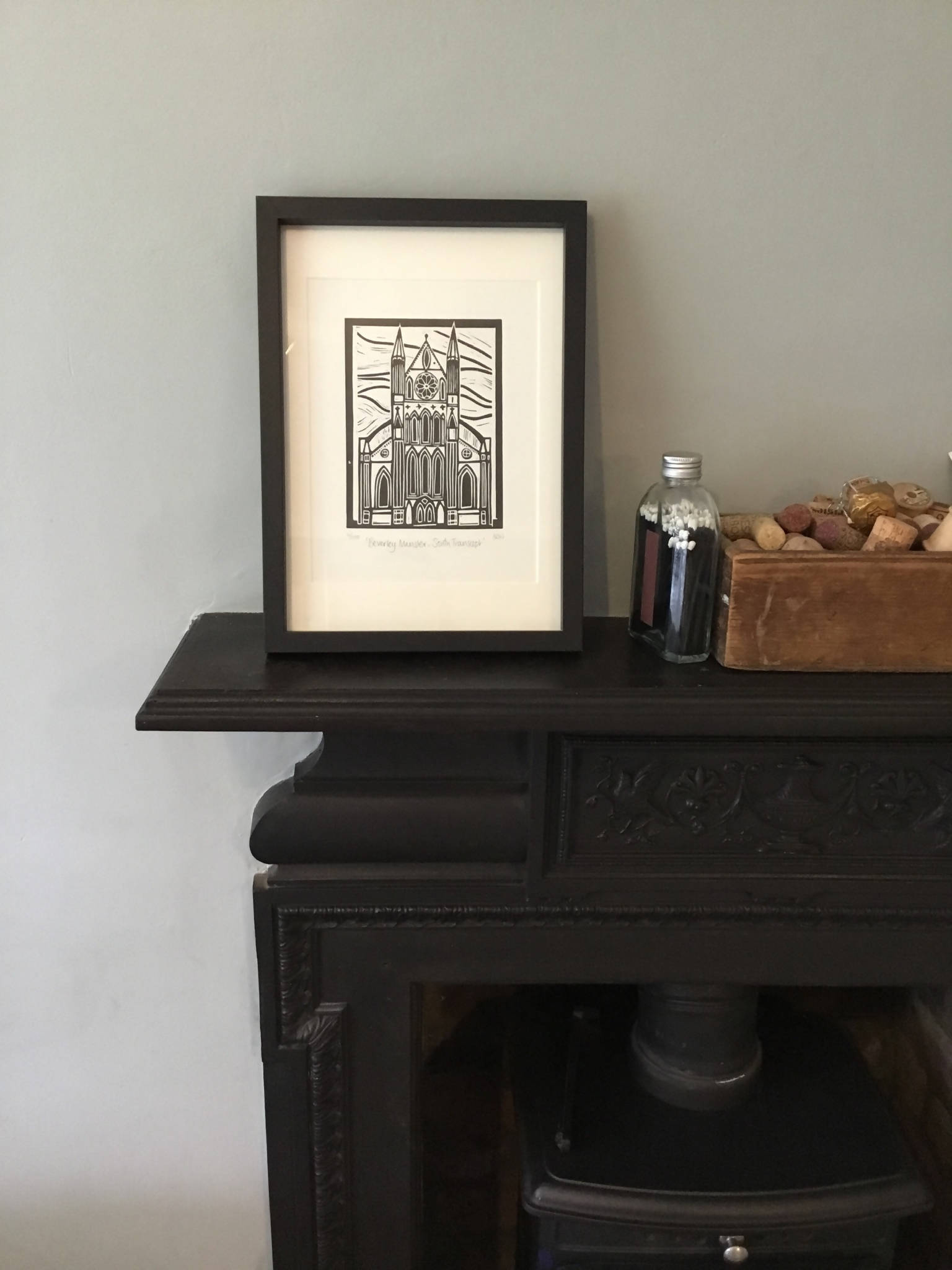 Beverley Minster South Transcept Framed Lino Cut Print