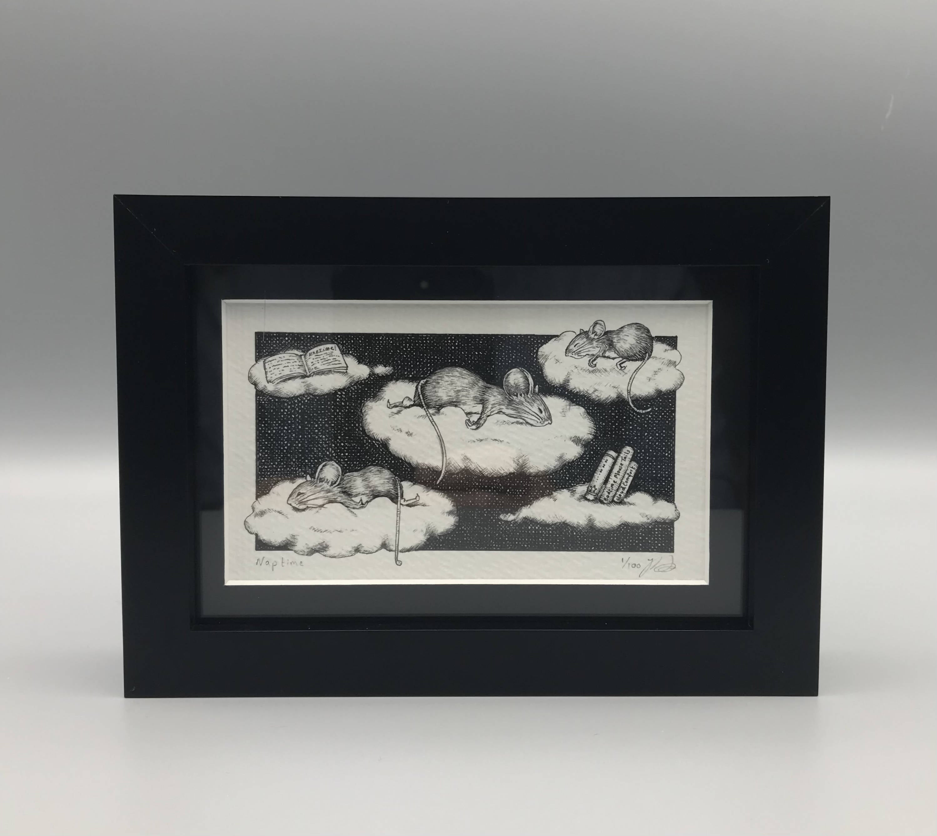 Nap time - Framed Limited Edition Print by Jenny Davies