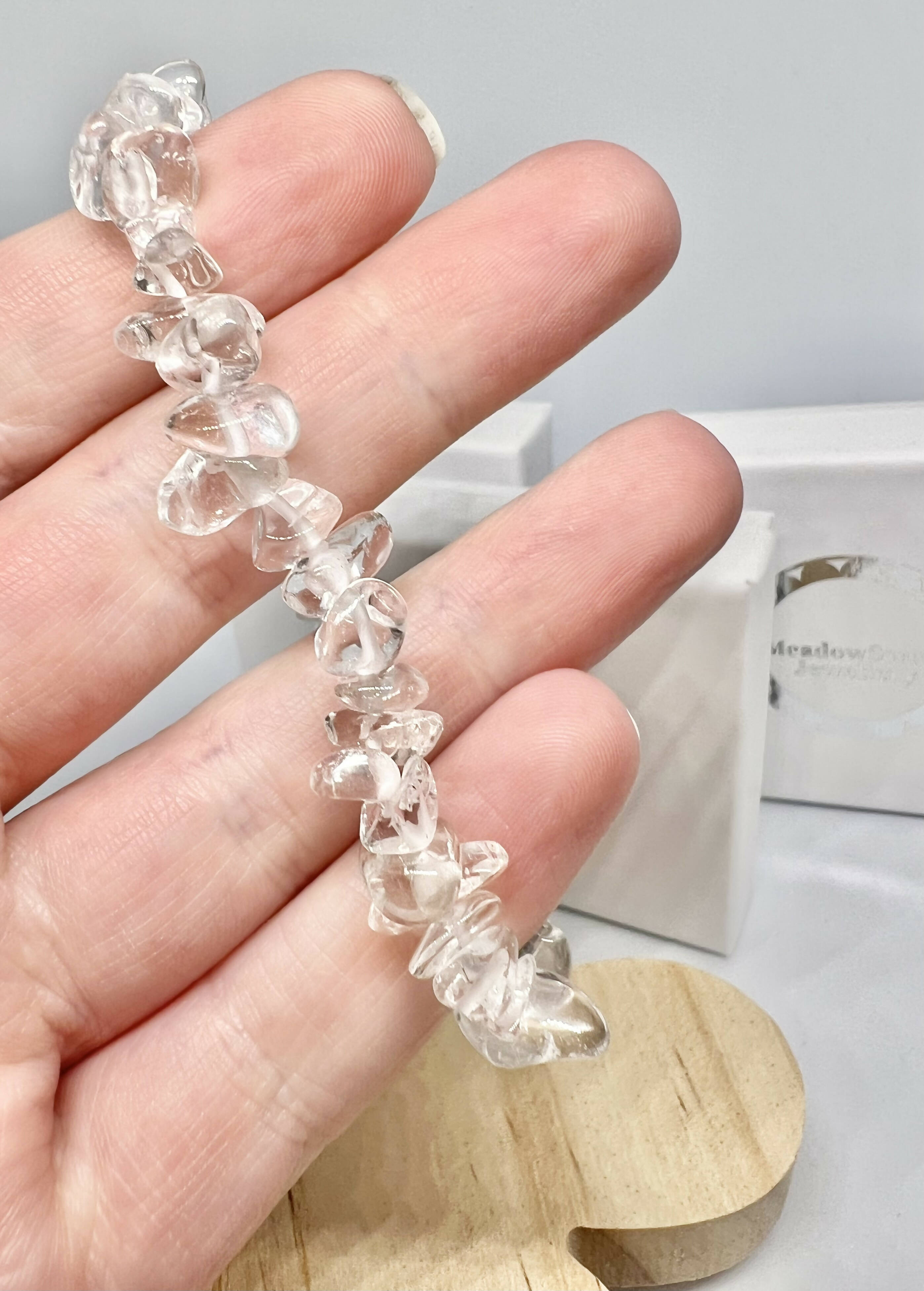 Clear Quartz Chip Bracelet