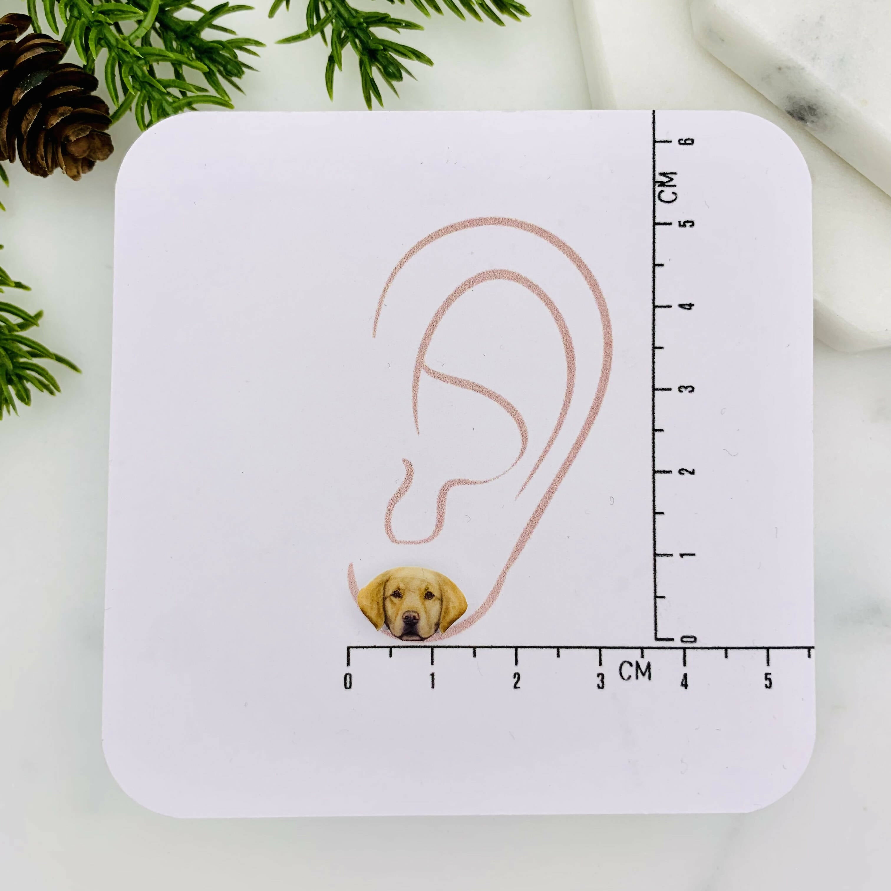 Labrador Dog Stud Earrings