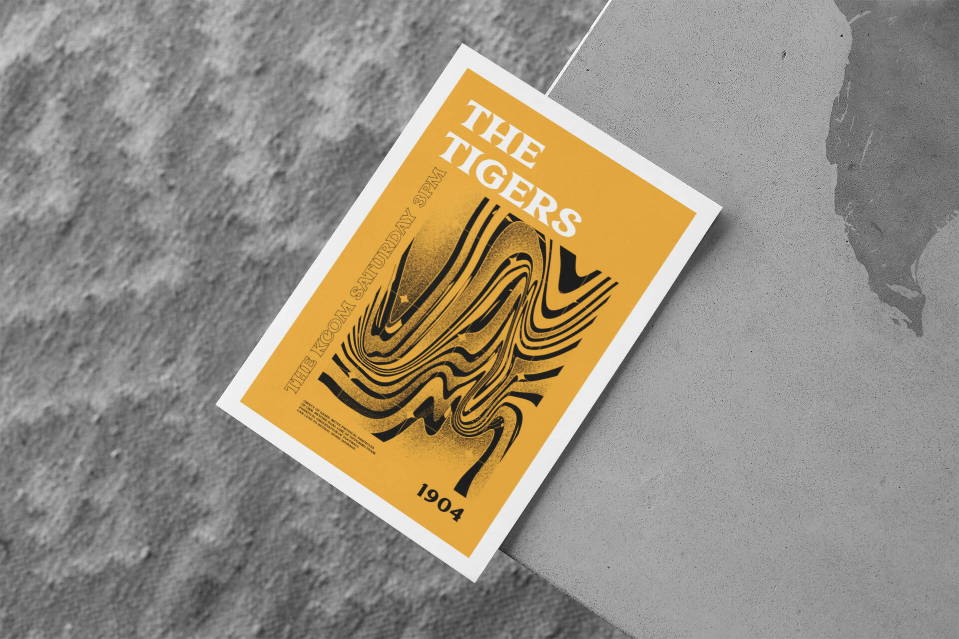 Hull City Art Print PSYCHEDELIC Design in Amber