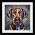 LABRADOR DOG COLOUR SPLASH FRAMED ARTWORK.